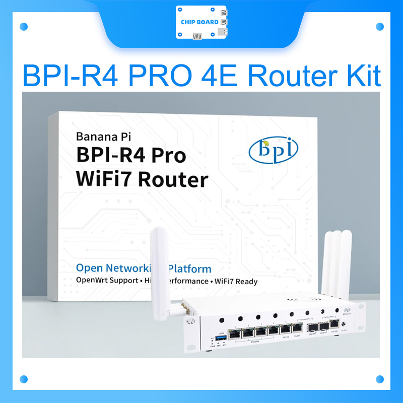 Bananapi Bpi R4 Wifi 7 - ชุดเราเตอร์ Banana Pi BPI-R4 PRO 4E,