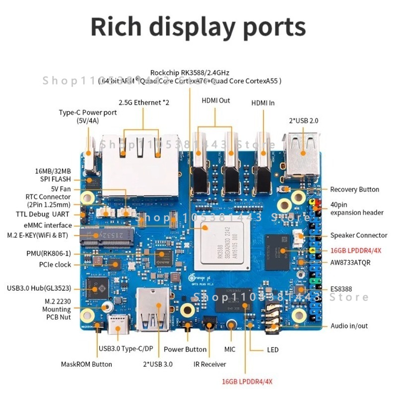 Orange Pi 5 Plus 32GB RAM คอมพ - Orange Pi 5 Plus 32Gb บทวิจารณ์และราคา
