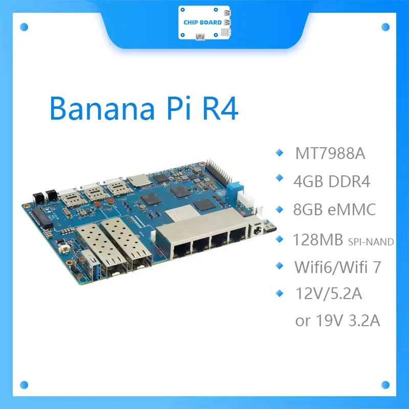 2026 ร้อนแรง! บอร์ด Banana Pi  - Bananapi Bpi R4 Wifi 7 บทวิจารณ์และราคา