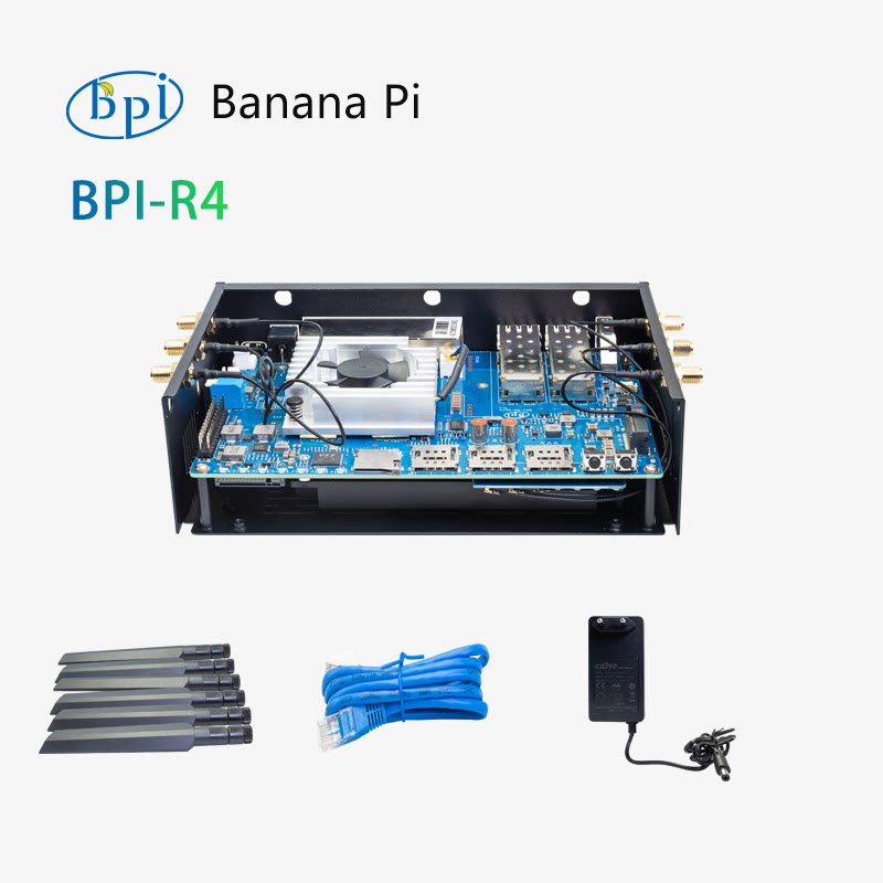 ชุดบอร์ดพัฒนา Banana Pi BPI-R4 - Bananapi Bpi R4 Wifi 7 บทวิจารณ์และราคา